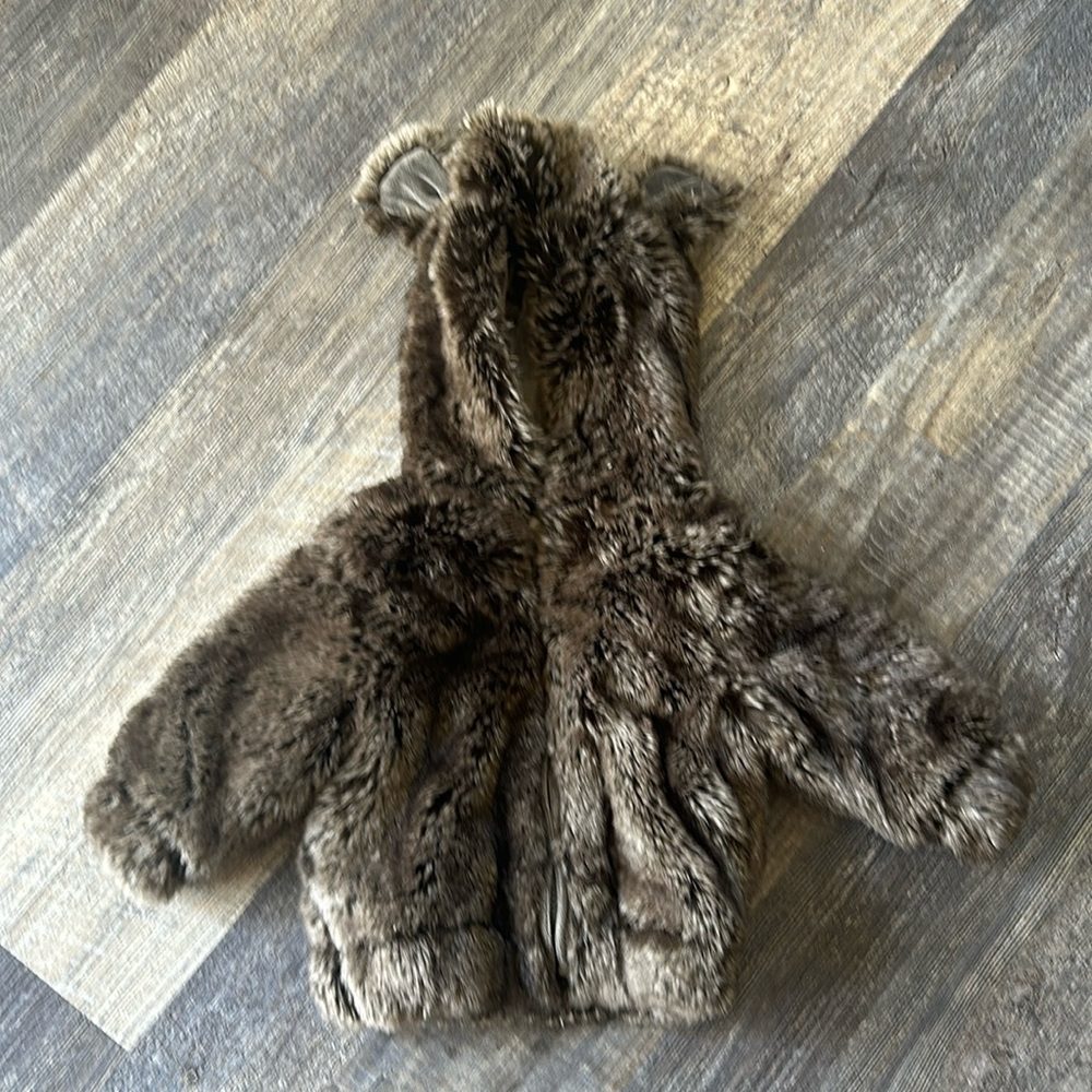 Furry jacket with ears size 12 months